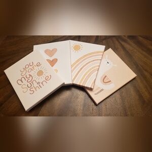 Wall Art 4 piece set 8x10 Rainbows